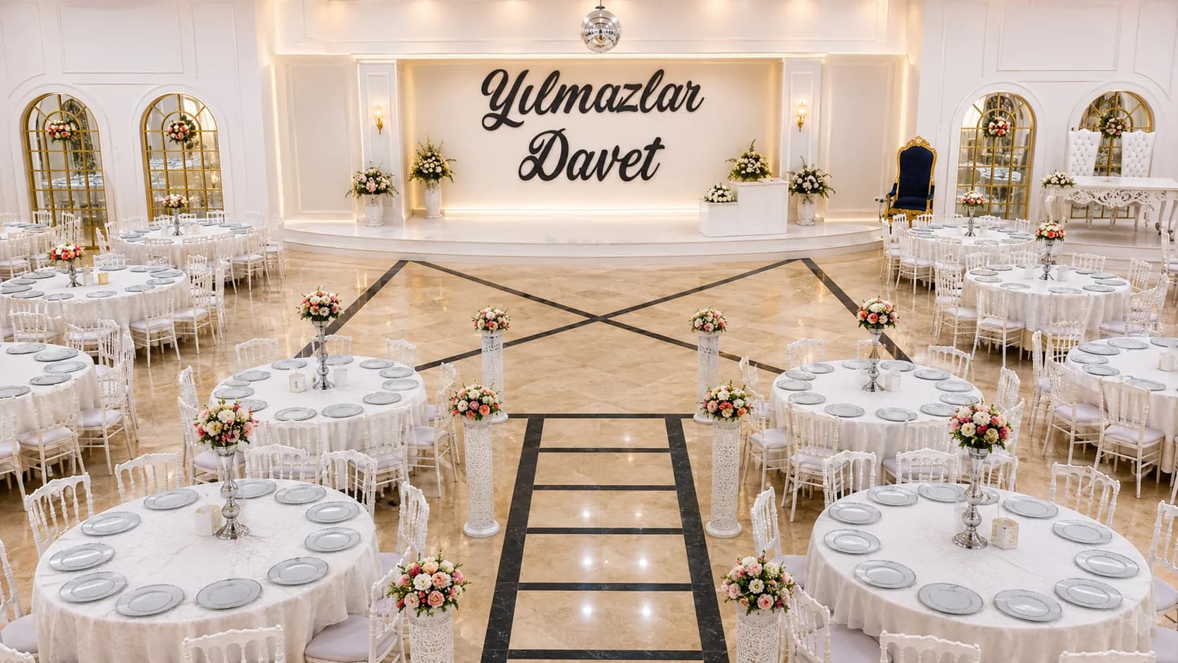 Yılmazlar Davet Sahne Karşısı Masa Düzeni